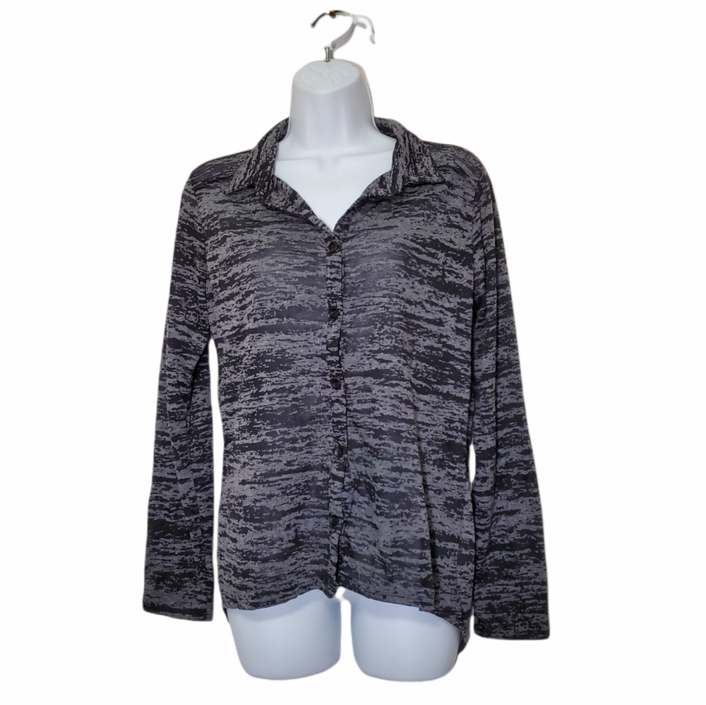 eyelash couture Button Down Burnout Shirt